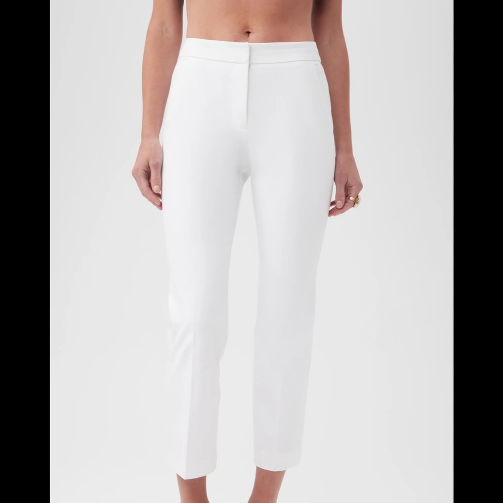 Trina Turk White Cropped Ankle Pants